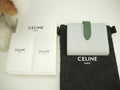 Celine Small Strap Wallet Essential in pelle azzurro/verde, portafoglio a due ante @W-9P-2271
