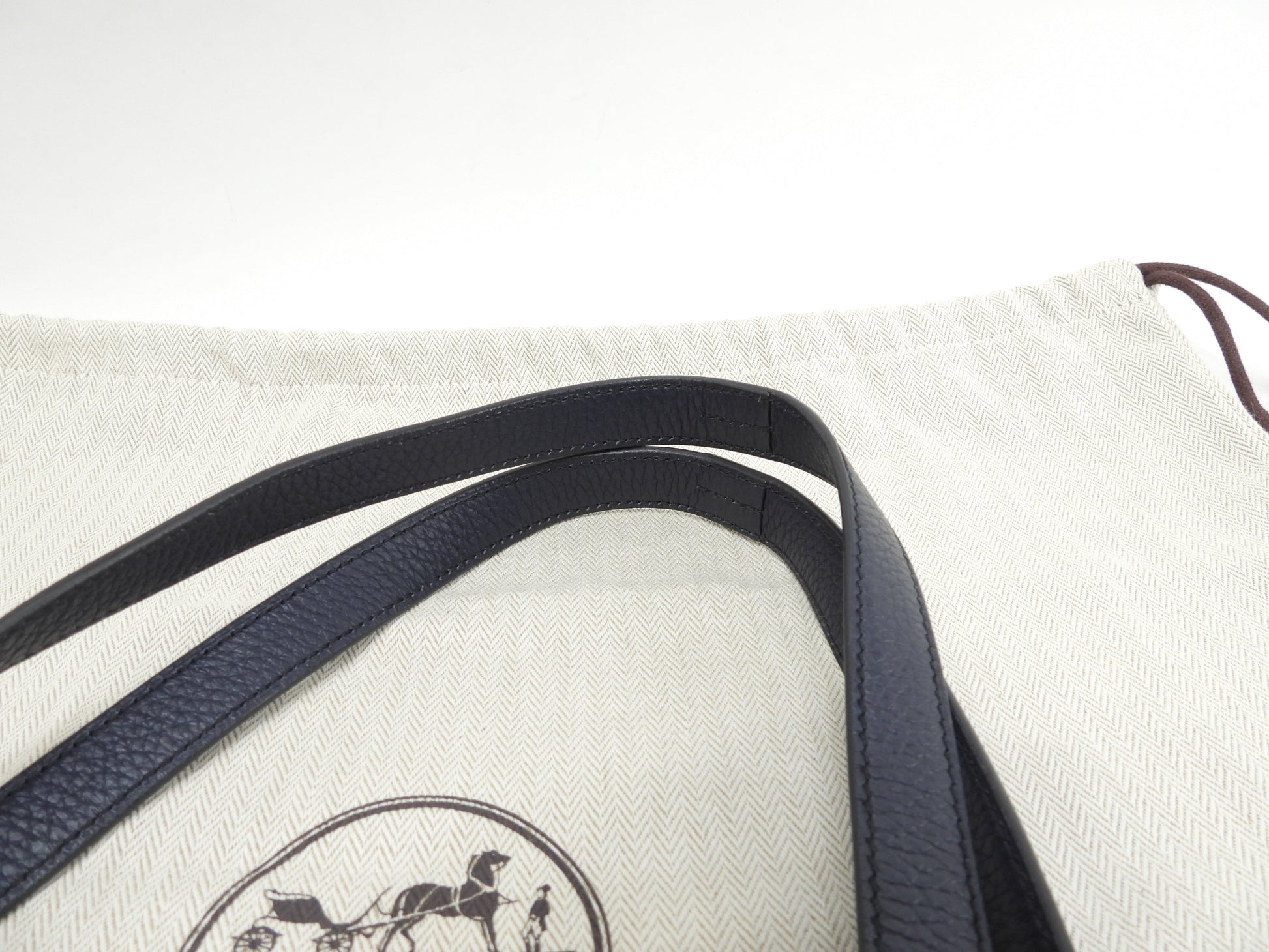 Hermès Cabasellier 31 Taurillon Clemence Nero Blu Borsa a mano Borsa a tracolla Come nuova@Z 2