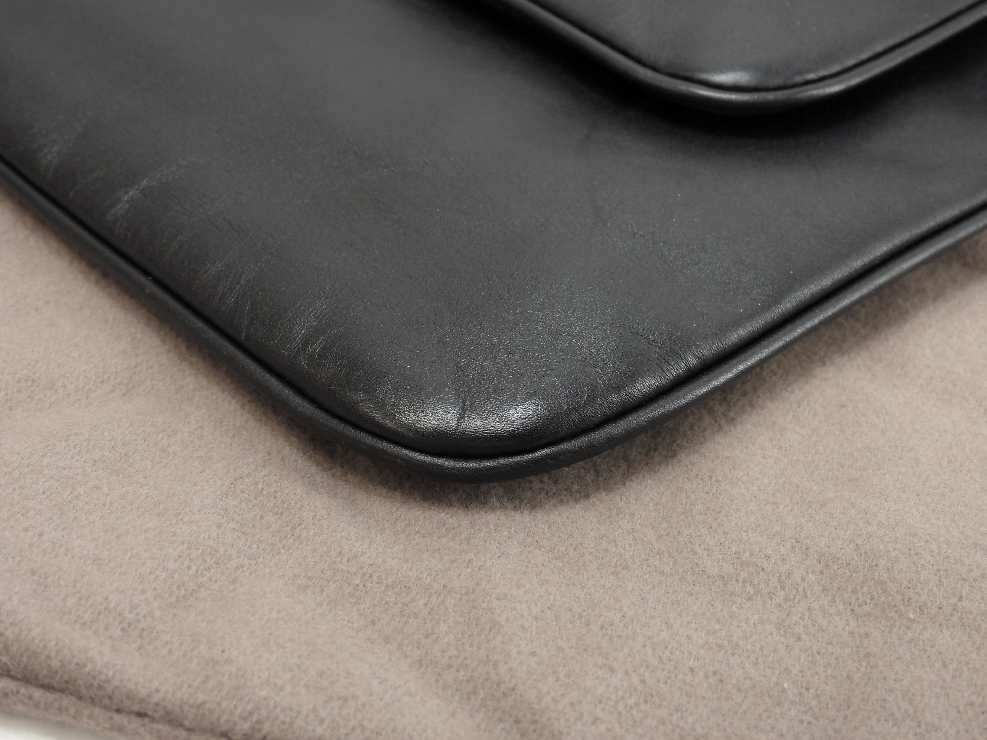 Bottega Veneta Doppia pochette Intrecciato in pelle nera tracolla a spalla @ 247