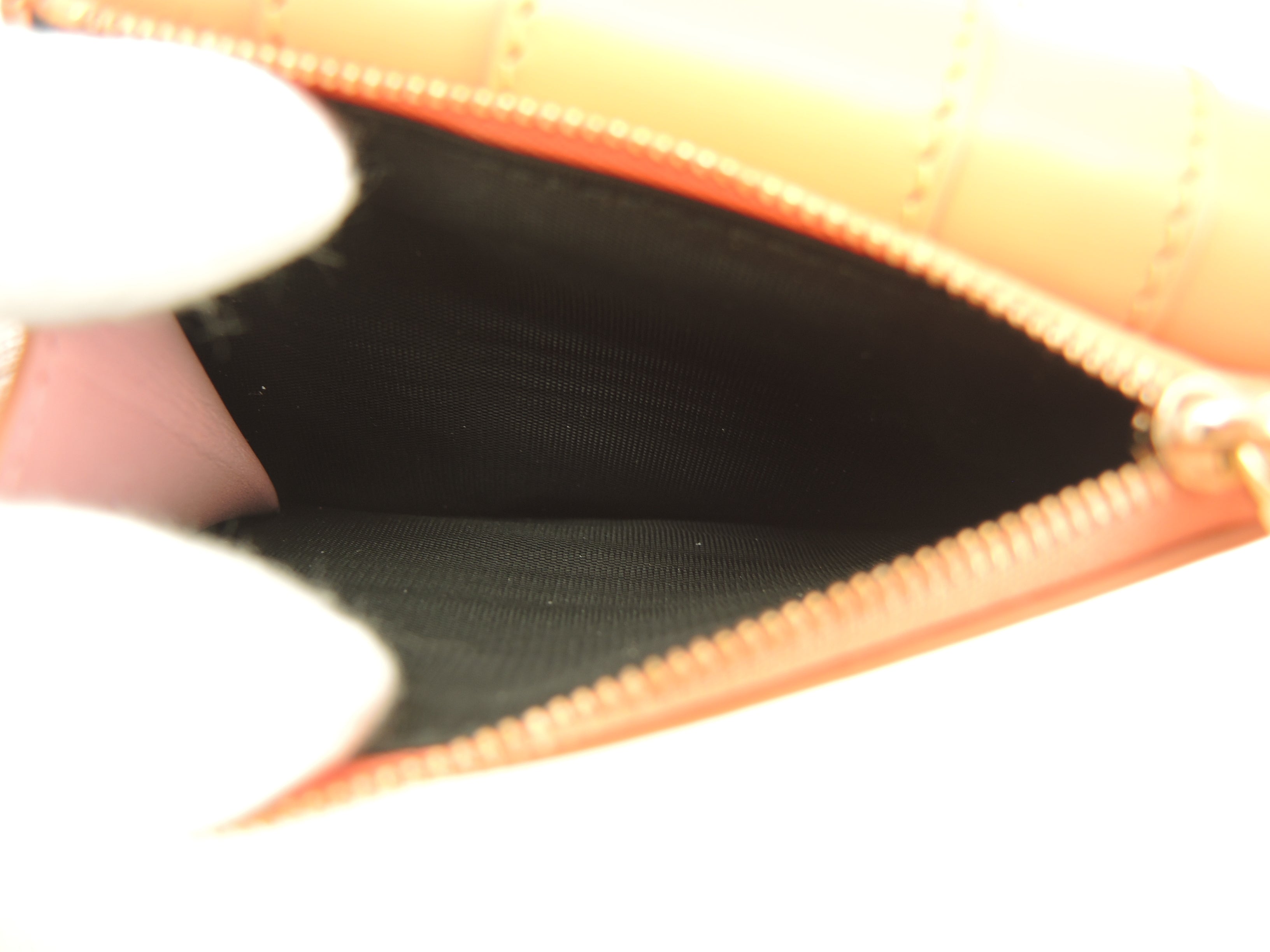 BVLGARI Portafoglio a tre ante Serpenti in pelle/rosa salmone Forever Small Wallet Inutilizzato@ 11