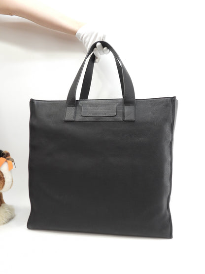 Christian Dior Borsa Tote Grande Uomo in Pelle Taurillon Nera Fatta a Mano Ottime Condizioni @08-BO-0191