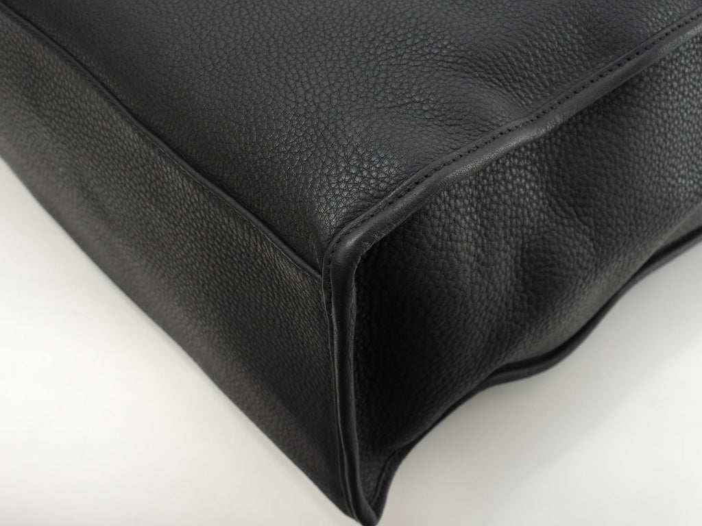 Christian Dior Borsa Tote Grande Uomo in Pelle Taurillon Nera Fatta a Mano Ottime Condizioni @08-BO-0191