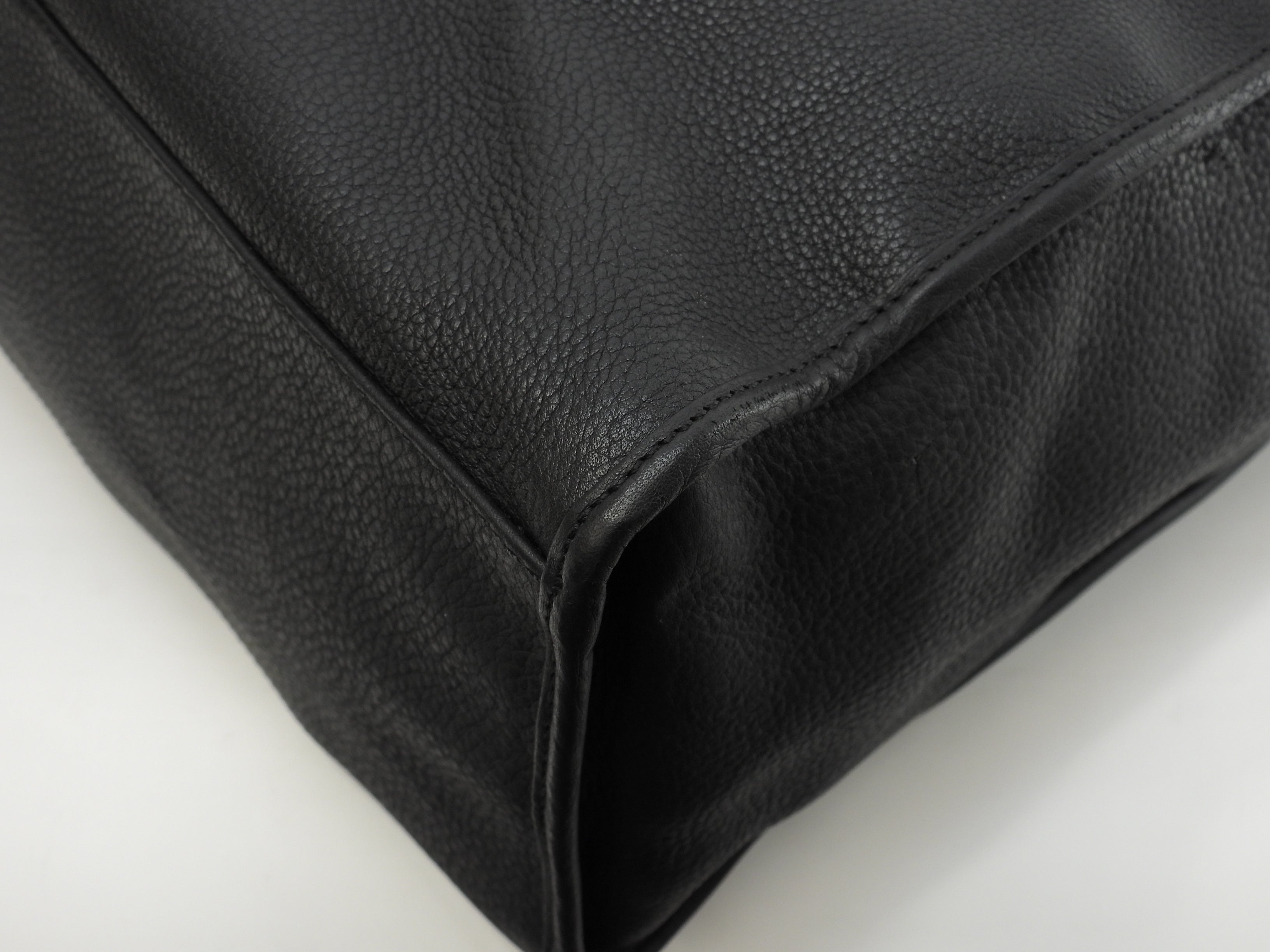 Christian Dior Borsa Tote Grande Uomo in Pelle Taurillon Nera Fatta a Mano Ottime Condizioni @08-BO-0191