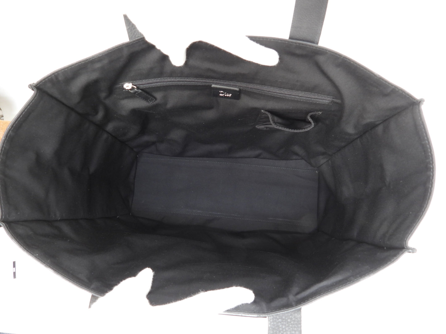 Christian Dior Borsa Tote Grande Uomo in Pelle Taurillon Nera Fatta a Mano Ottime Condizioni @08-BO-0191