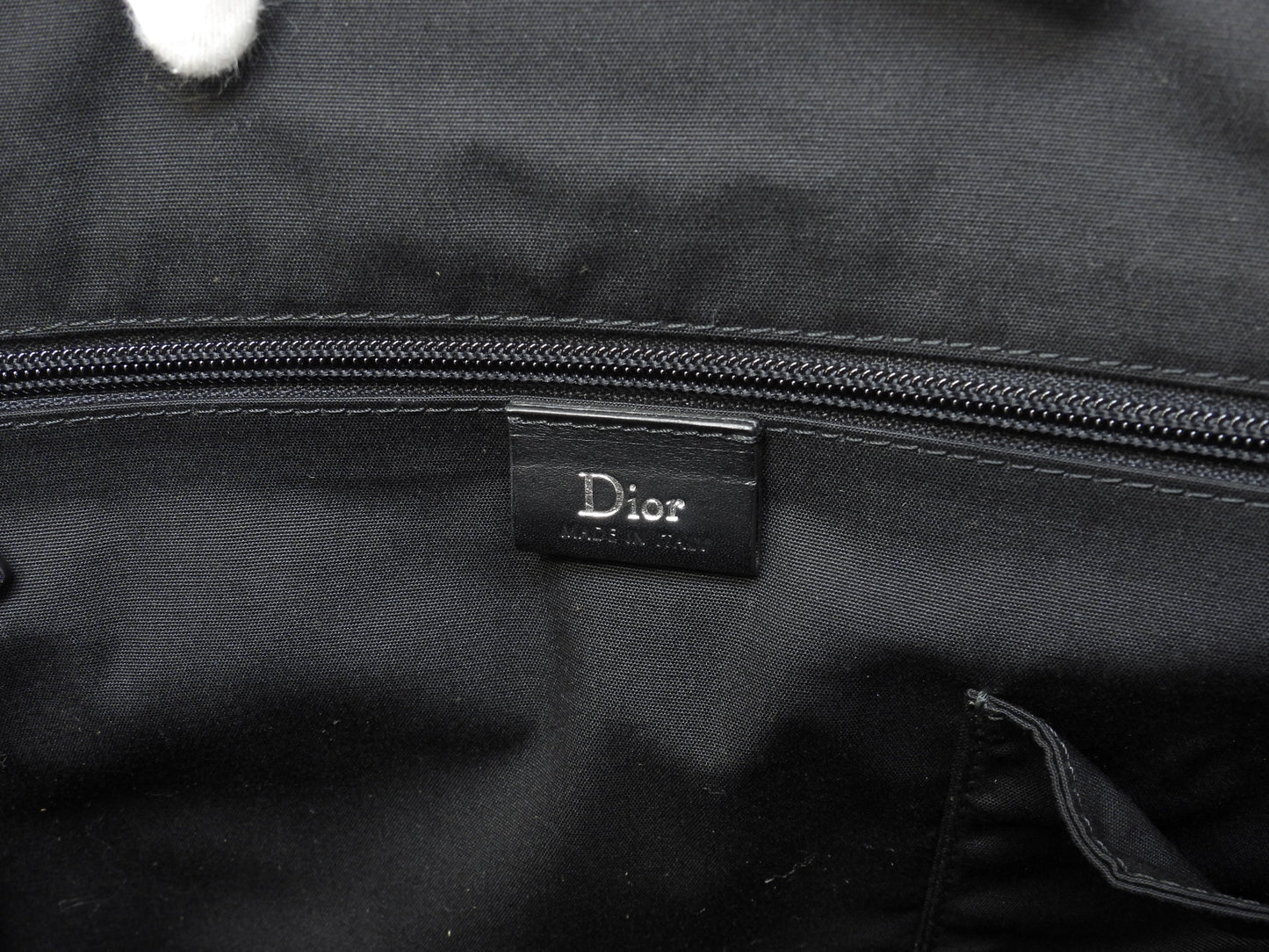 Christian Dior Borsa Tote Grande Uomo in Pelle Taurillon Nera Fatta a Mano Ottime Condizioni @08-BO-0191