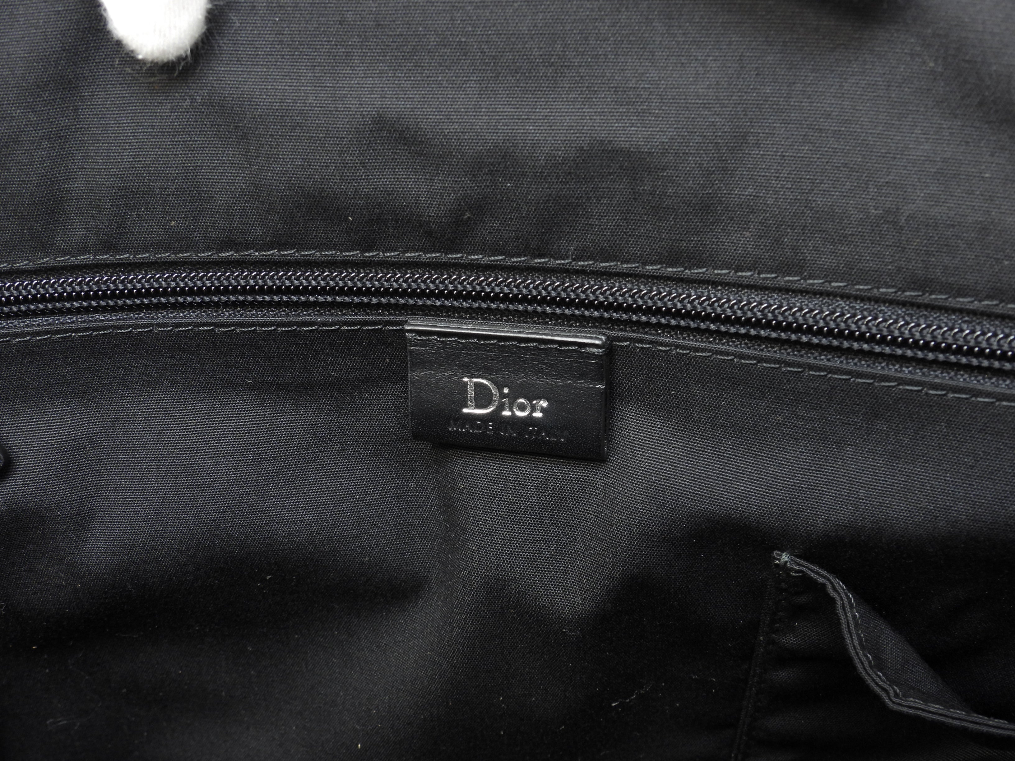 Christian Dior Borsa Tote Grande Uomo in Pelle Taurillon Nera Fatta a Mano Ottime Condizioni @08-BO-0191