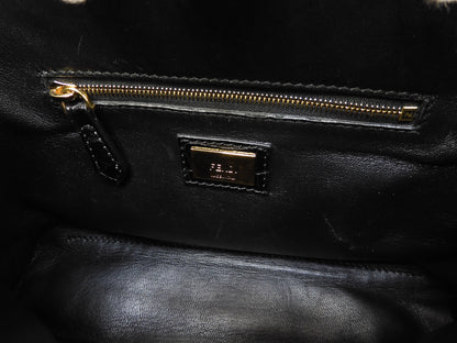 Fendi Mini Peekaboo, coccodrillo nero, borsa a tracolla con cinghia, pochette @ 79