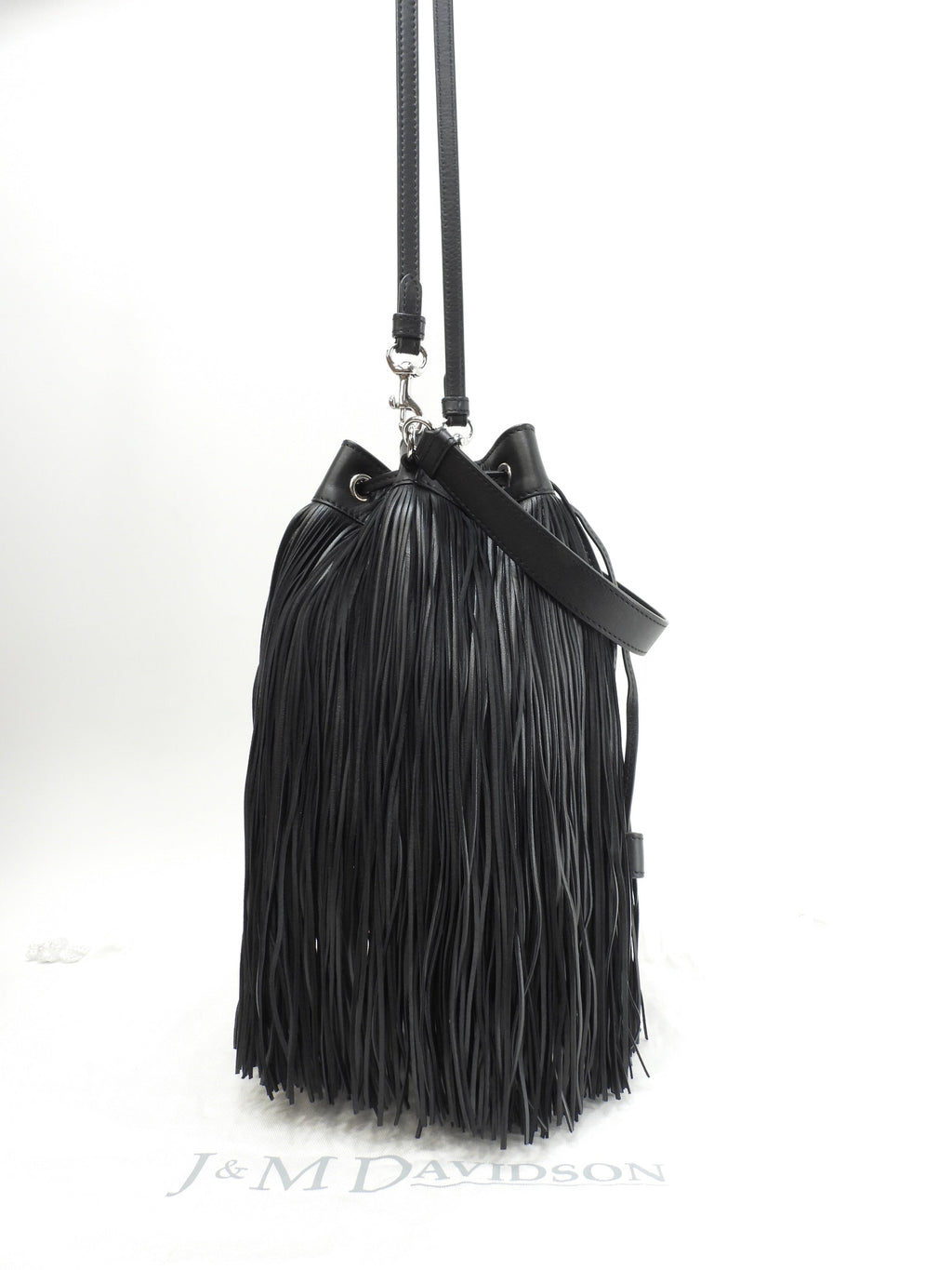 J&Mdavidson Carnival Frange, borsa a tracolla 2way in pelle nera, condizioni eccellenti@TBA