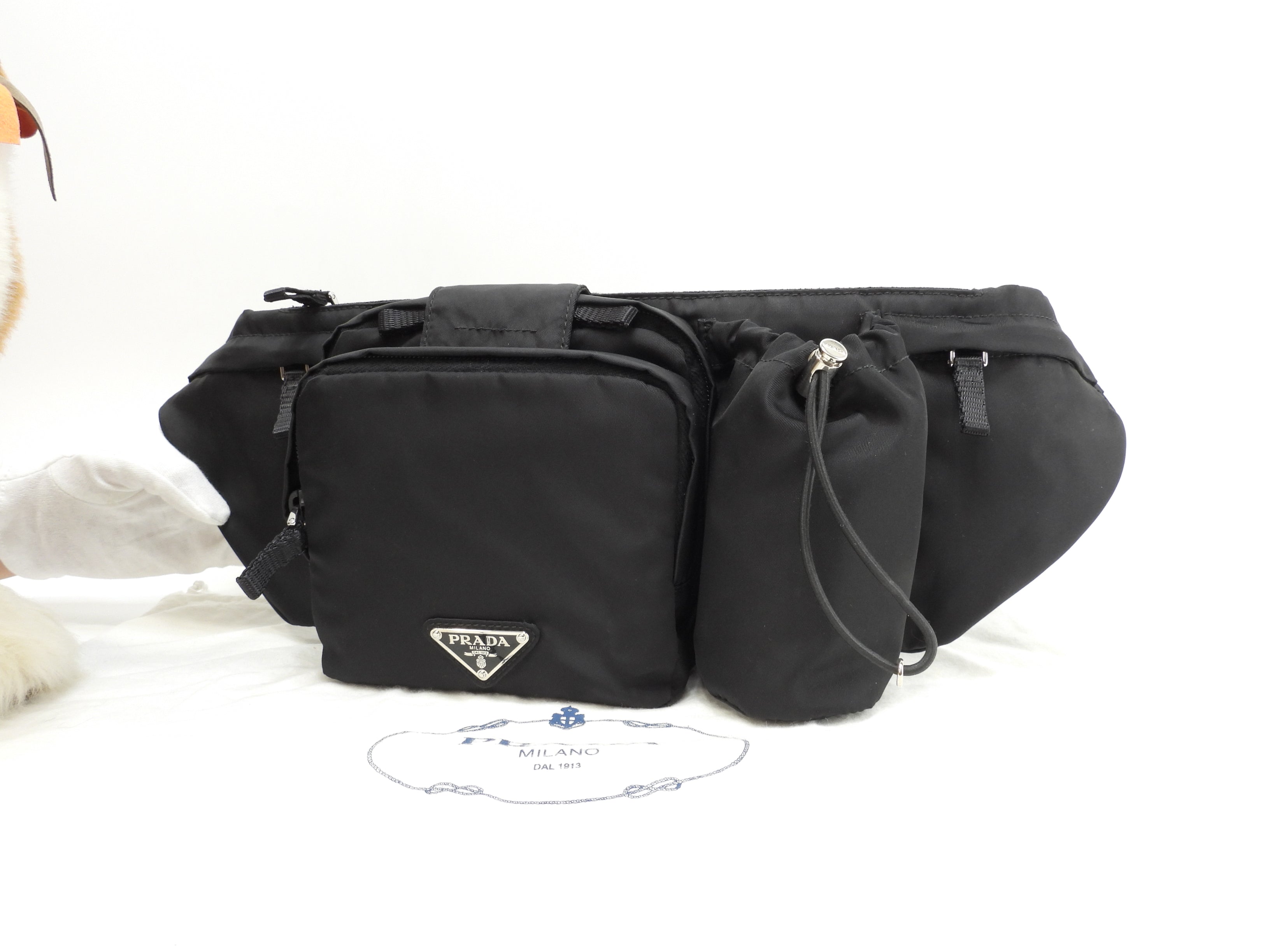 Prada marsupio in nylon nero, in ottime condizioni @58/C