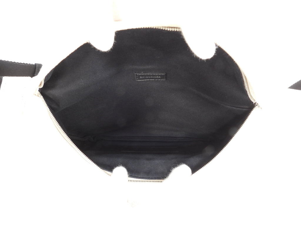 Balenciaga Marsupio Everyday in denim di cotone bianco, borsa a tracolla, marsupio @ 33