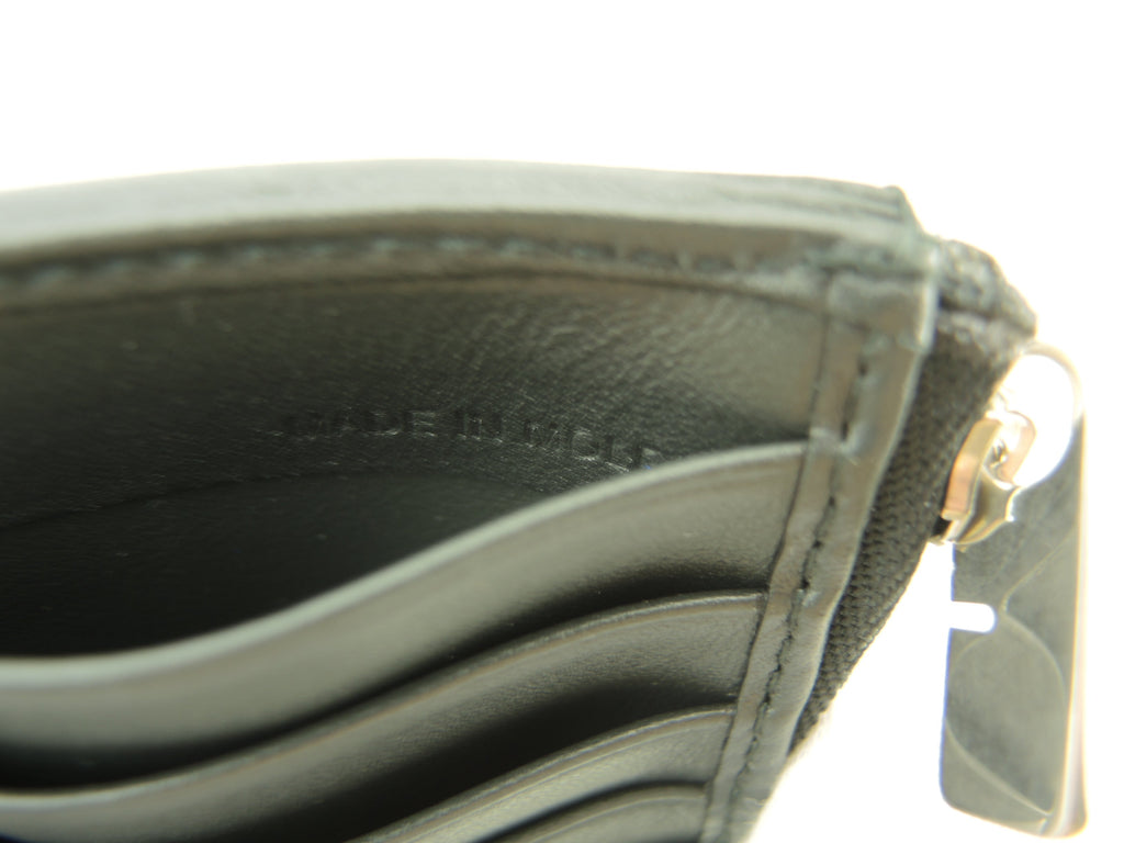 BURBERRY Portacarte con zip motivo check nero portafoglio compatto nuovo@ 5
