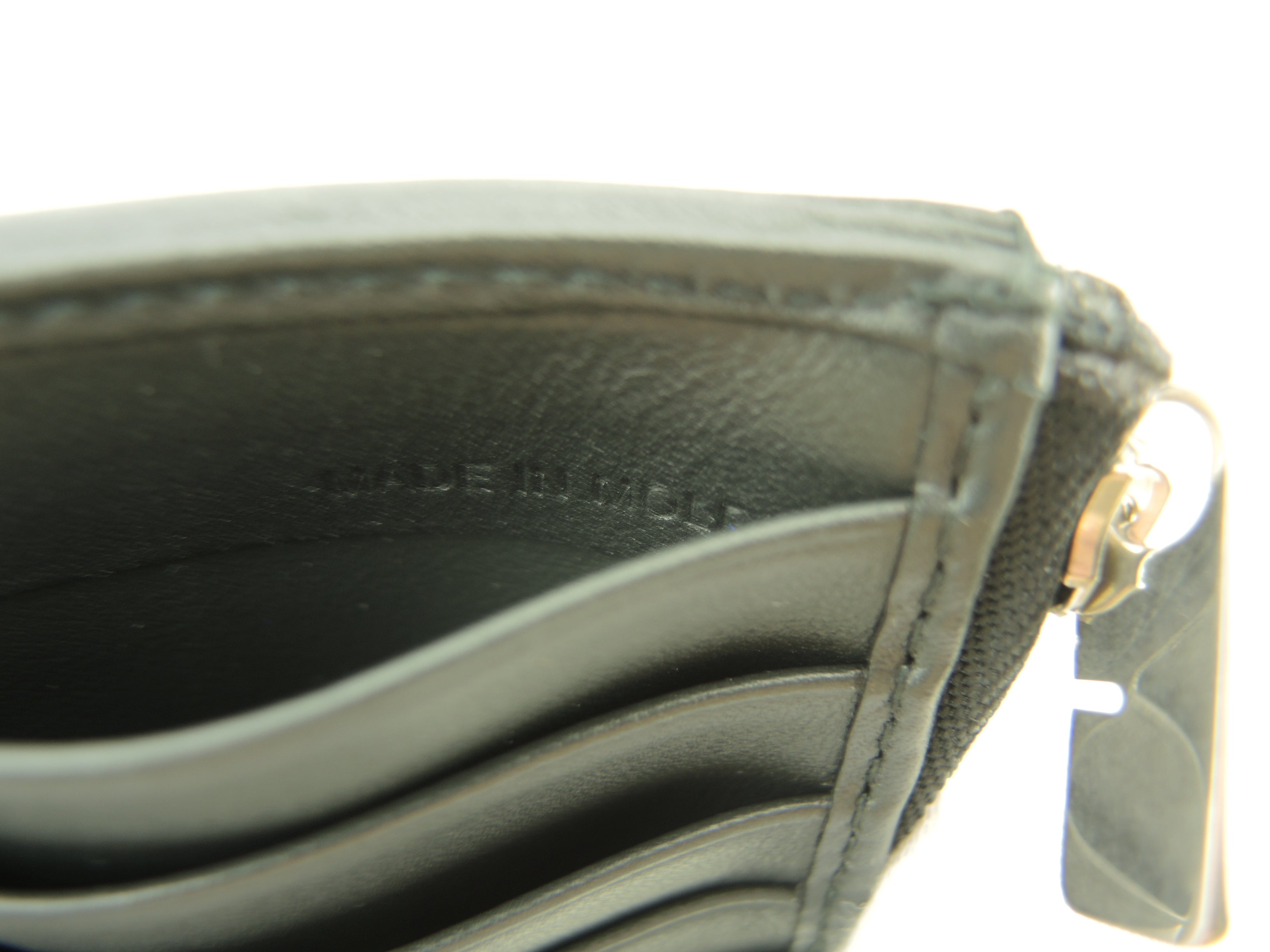BURBERRY Portacarte con zip motivo check nero portafoglio compatto nuovo@ 5
