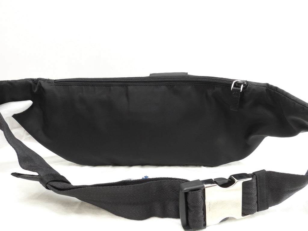 プラダ ボディバッグ中 ナイロン 黒 ウエストバッグ ヒップバッグ 美品@58/C