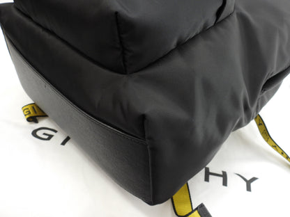 Zaino Givenchy in nylon e pelle, nero/giallo, in ottime condizioni @EXD0188
