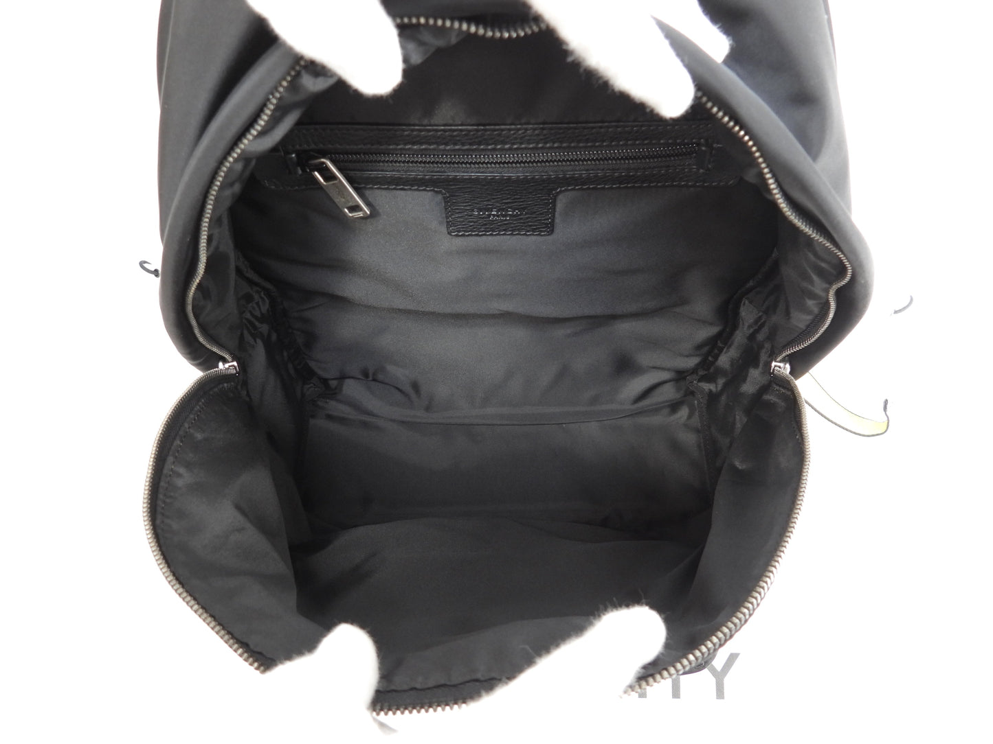 Zaino Givenchy in nylon e pelle, nero/giallo, in ottime condizioni @EXD0188