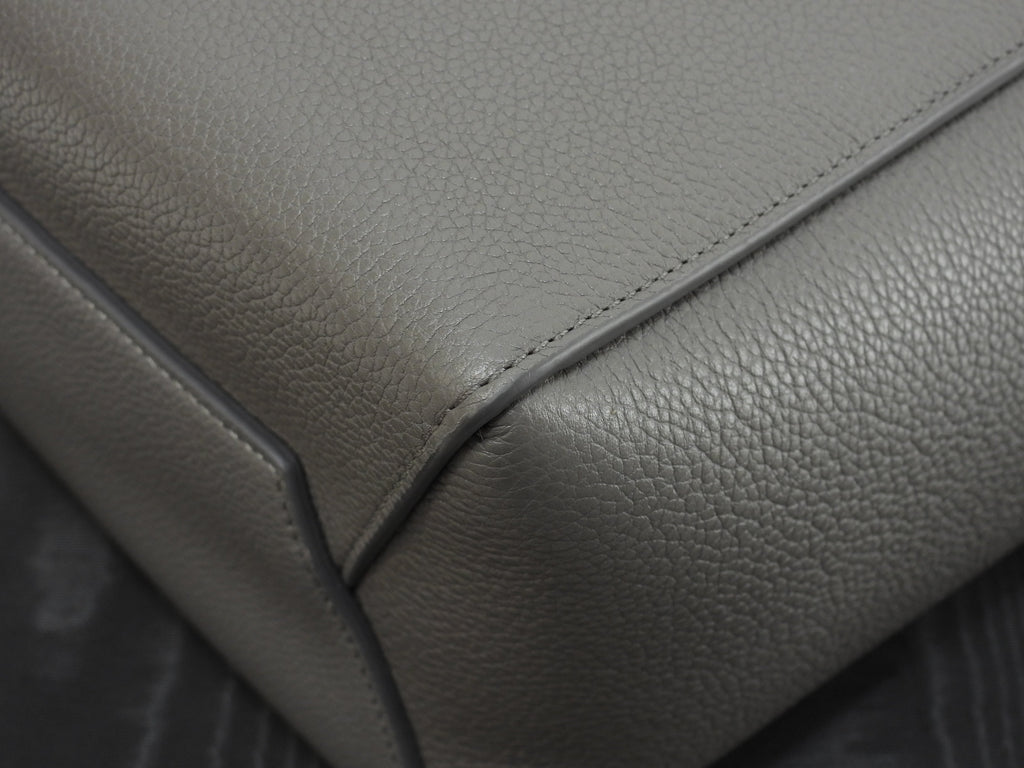 Celine Sangle Bucket Small in pelle grigia, borsa a spalla, mai usata @U-AN-5201