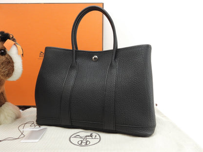 Hermès Garden Party TPM Négonda Nero Borsa a Mano Tote Come Nuova @Z 3
