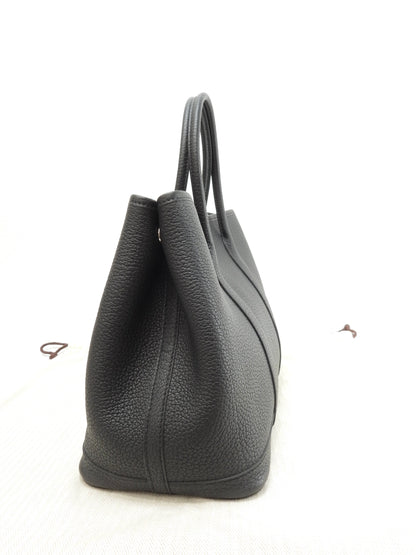 Hermès Garden Party TPM Négonda Nero Borsa a Mano Tote Come Nuova @Z 3