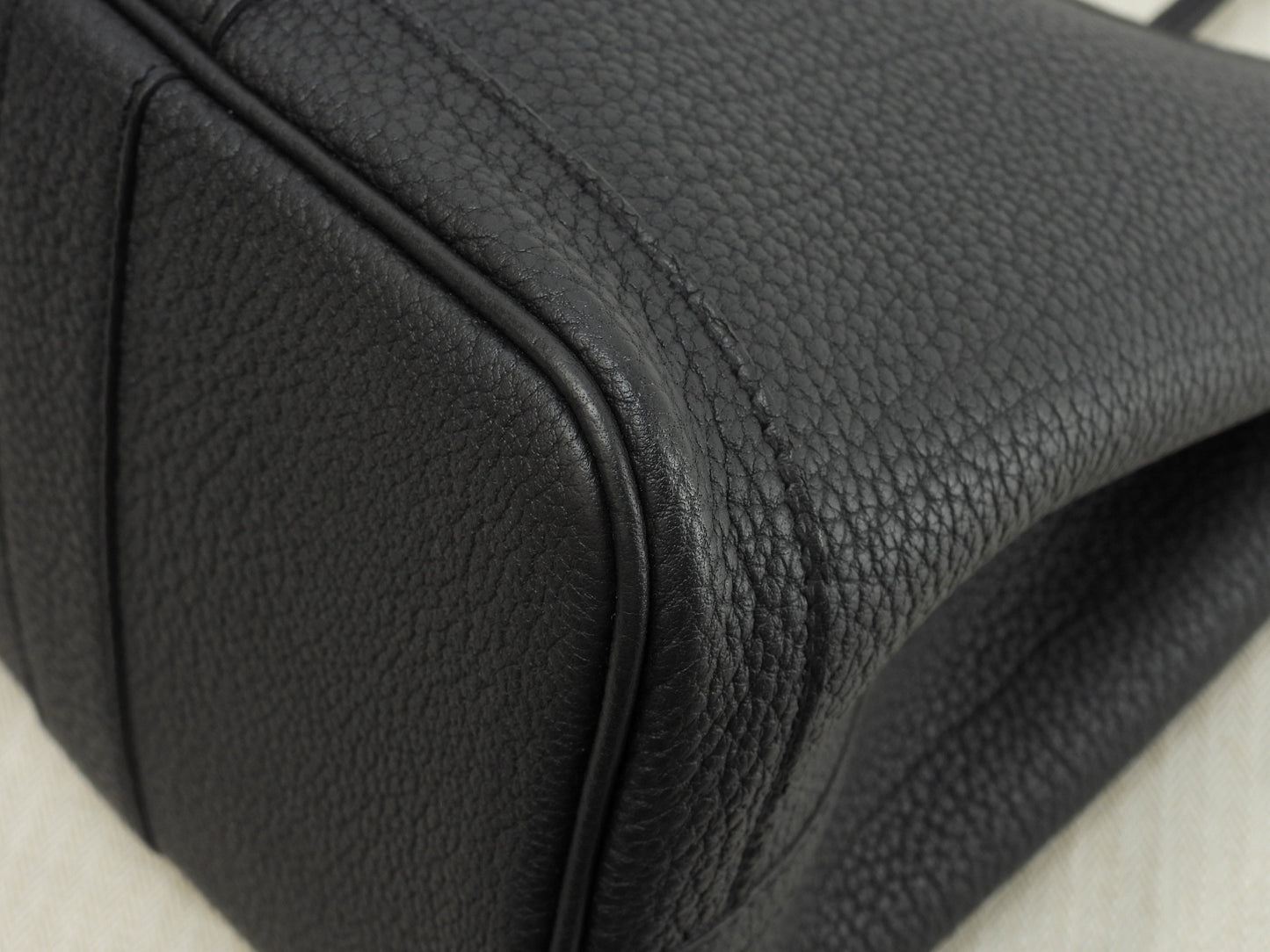 Hermès Garden Party TPM Négonda Nero Borsa a Mano Tote Come Nuova @Z 3