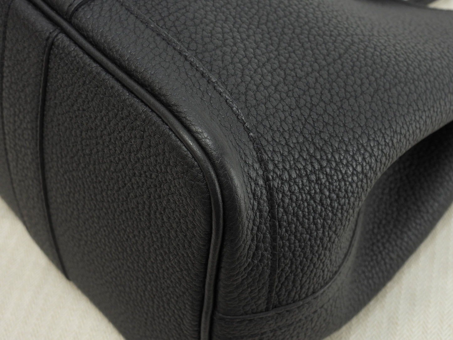Hermès Garden Party TPM Négonda Nero Borsa a Mano Tote Come Nuova @Z 3