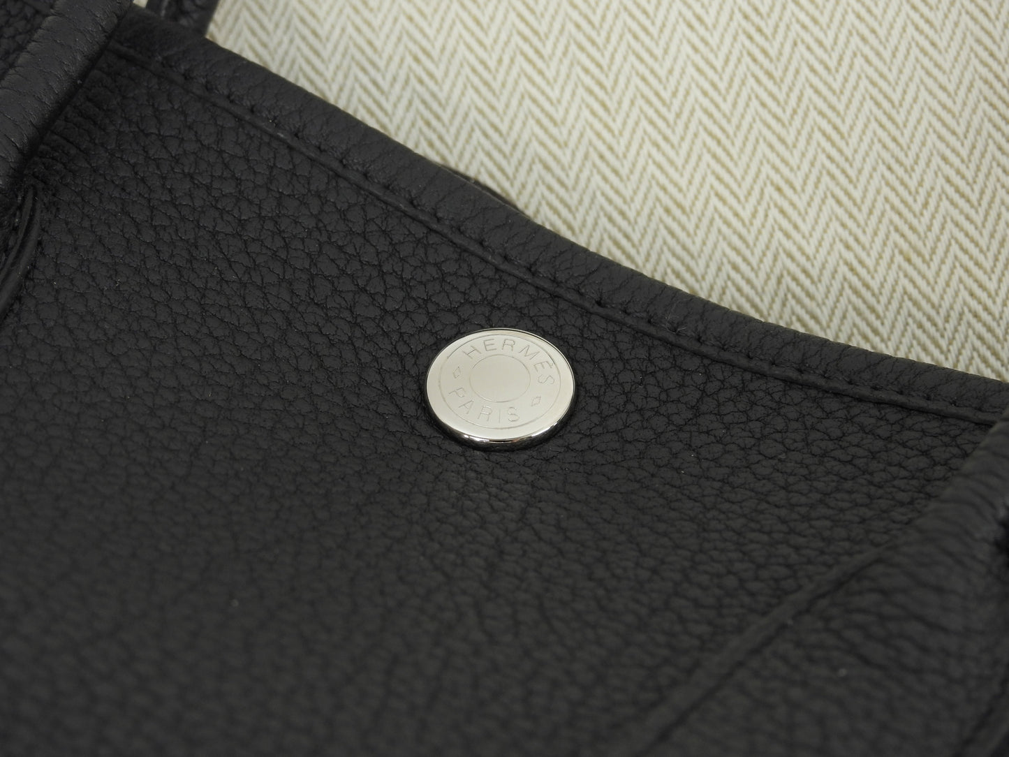 Hermès Garden Party TPM Négonda Nero Borsa a Mano Tote Come Nuova @Z 3