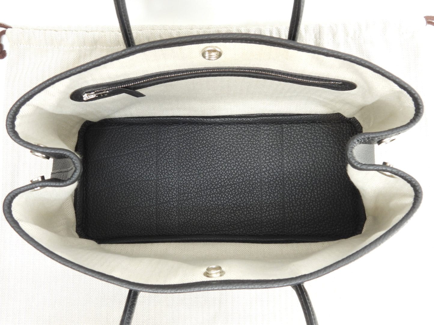 Hermès Garden Party TPM Négonda Nero Borsa a Mano Tote Come Nuova @Z 3