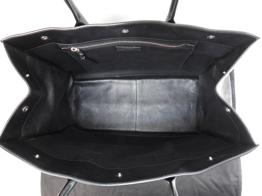 Saint Laurent Borsa Tote Piccola Rive Gauche in Pelle Nera Borsa a mano YSL Usata in Ottime Condizioni@GNR686266-0722