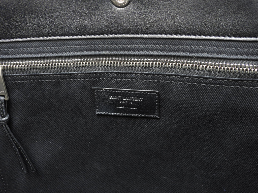 Saint Laurent Borsa Tote Piccola Rive Gauche in Pelle Nera Borsa a mano YSL Usata in Ottime Condizioni@GNR686266-0722