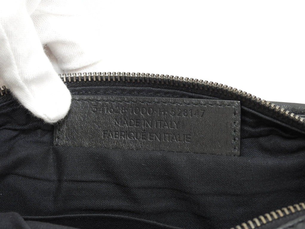 Balenciaga Marsupio Explorer nylon nero con logo bianco @ 7