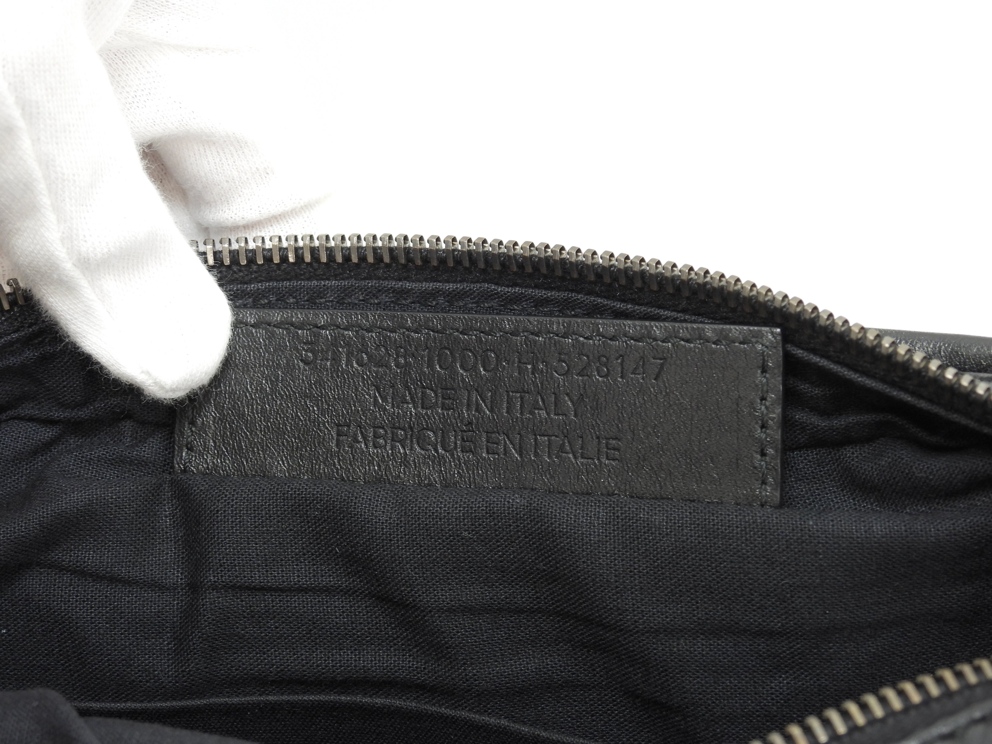 Balenciaga Marsupio Explorer nylon nero con logo bianco @ 7