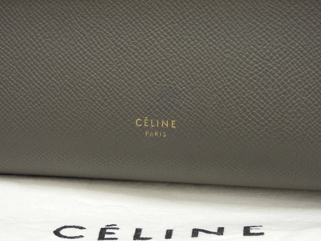 Celine Belt Bag Micro in pelle grigia, pochette, borsetta, borsa a tracolla, ottime condizioni @S-SL-5127