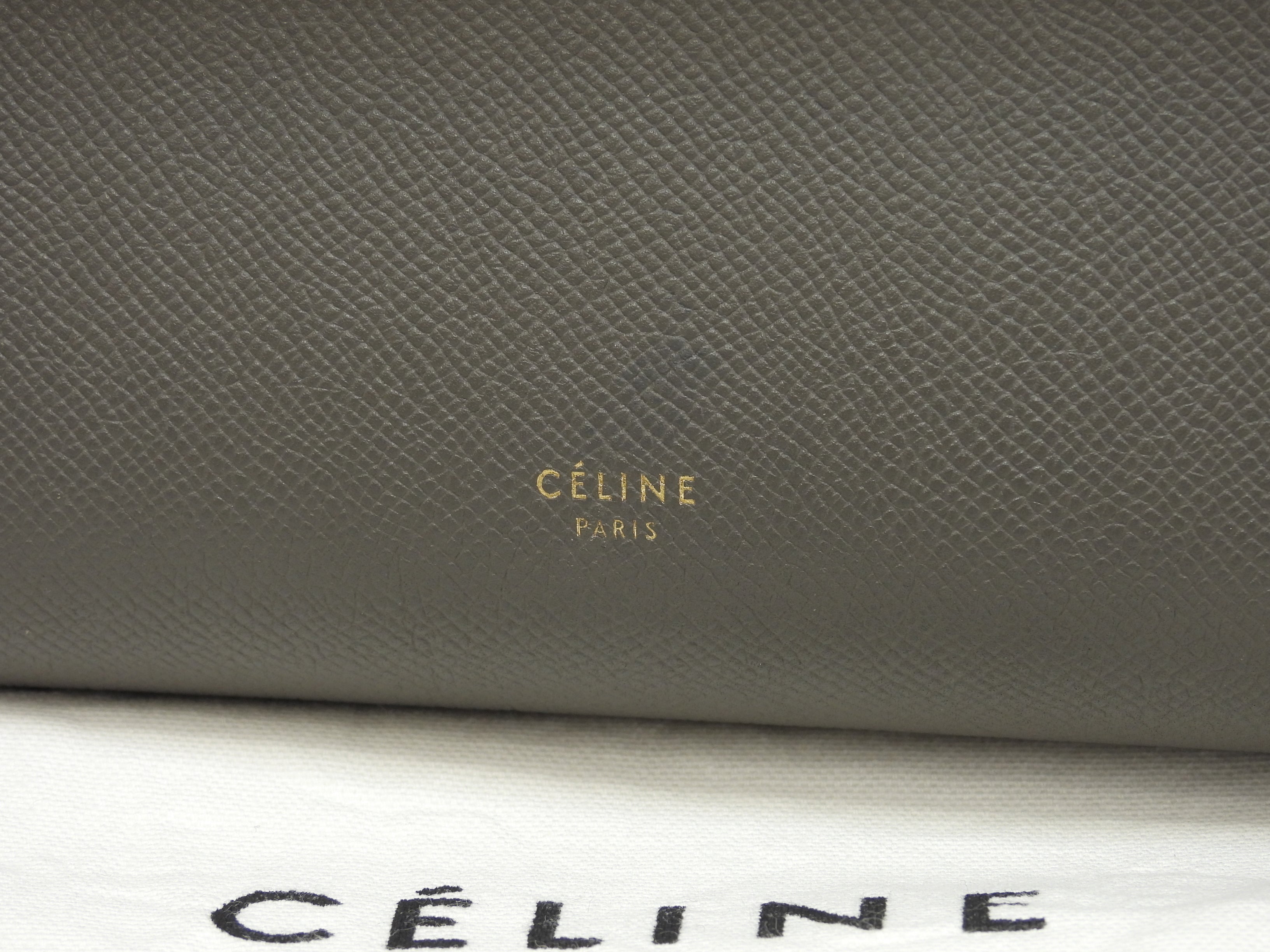 Celine Belt Bag Micro in pelle grigia, pochette, borsetta, borsa a tracolla, ottime condizioni @S-SL-5127