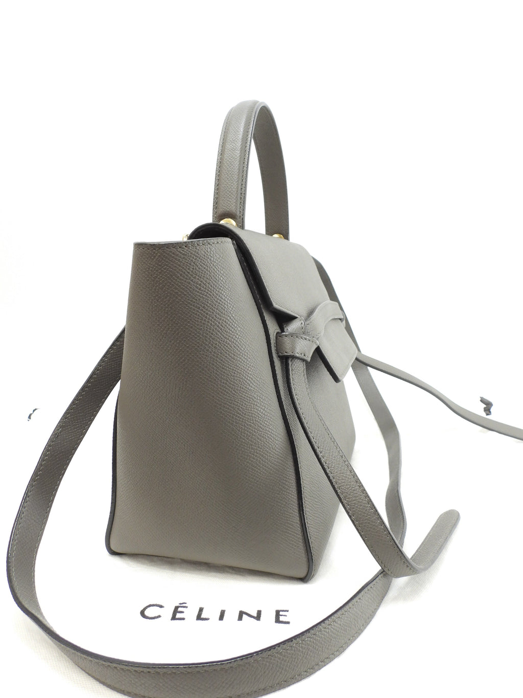 Celine Belt Bag Micro in pelle grigia, pochette, borsetta, borsa a tracolla, ottime condizioni @S-SL-5127