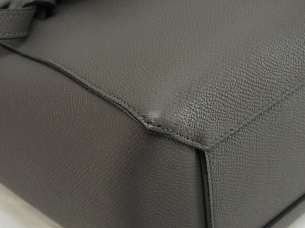 Celine Belt Bag Micro in pelle grigia, pochette, borsetta, borsa a tracolla, ottime condizioni @S-SL-5127