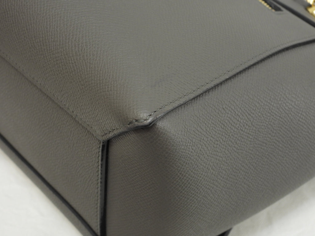 Celine Belt Bag Micro in pelle grigia, pochette, borsetta, borsa a tracolla, ottime condizioni @S-SL-5127