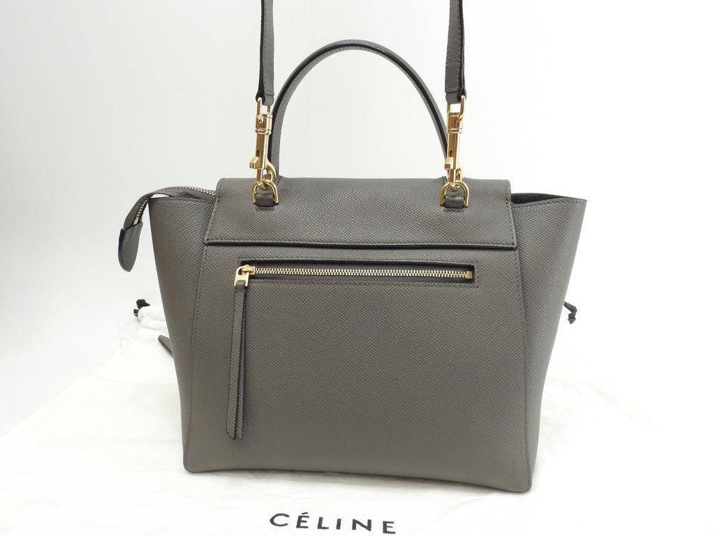 Celine Belt Bag Micro in pelle grigia, pochette, borsetta, borsa a tracolla, ottime condizioni @S-SL-5127