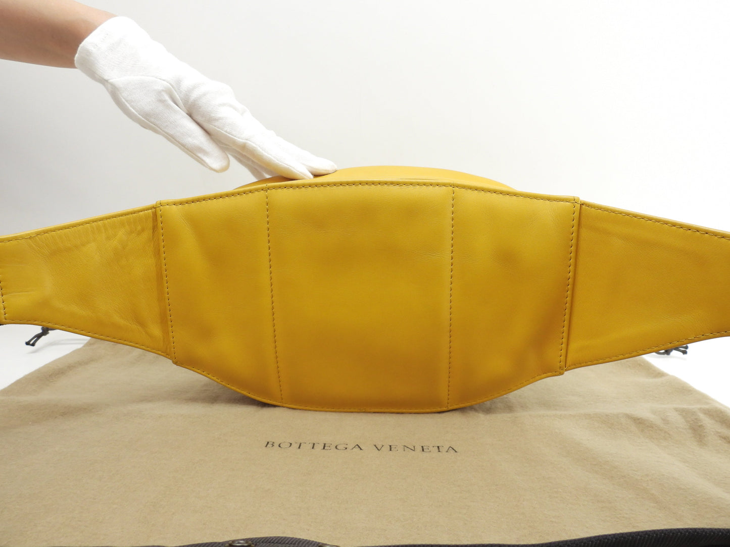 Bottega Veneta marsupio Intrecciato pelle gialla, marsupio in ottime condizioni @B07266625S