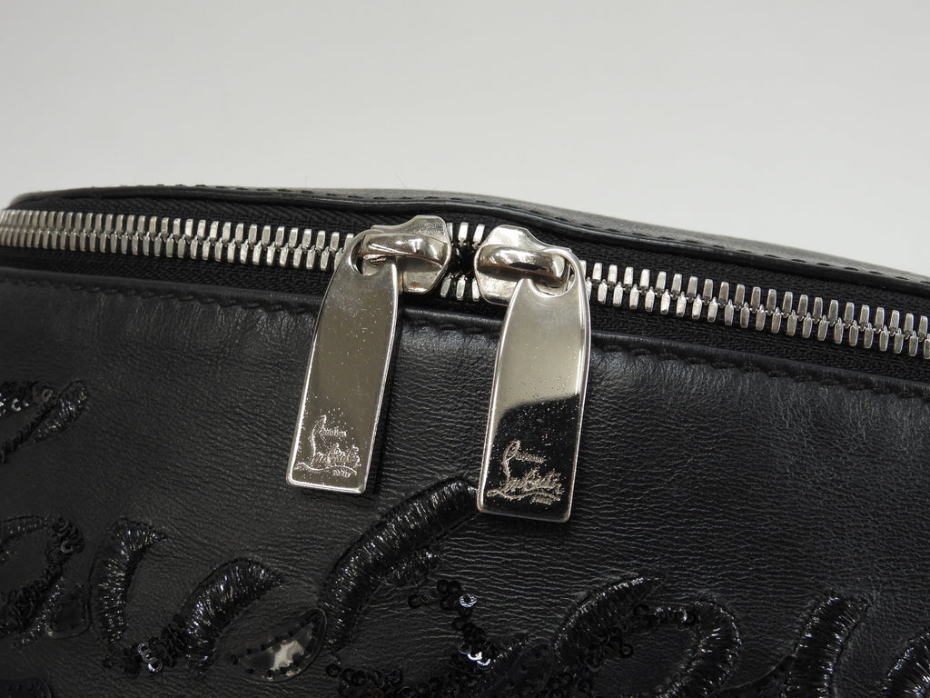 Christian Louboutin borsa a tracolla MarieJane in pelle nera e rossa @2