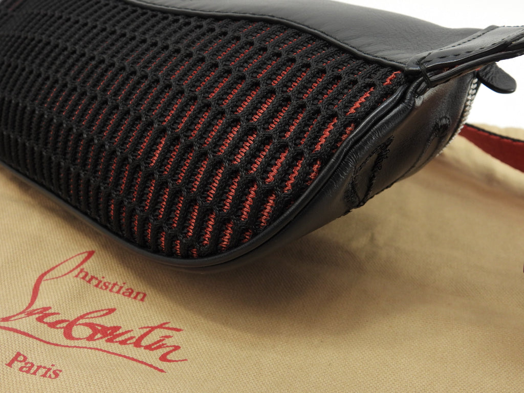 Christian Louboutin borsa a tracolla MarieJane in pelle nera e rossa @2