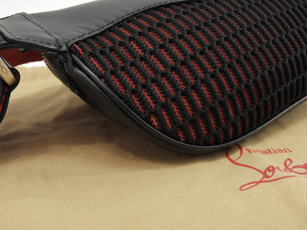 Christian Louboutin borsa a tracolla MarieJane in pelle nera e rossa @2