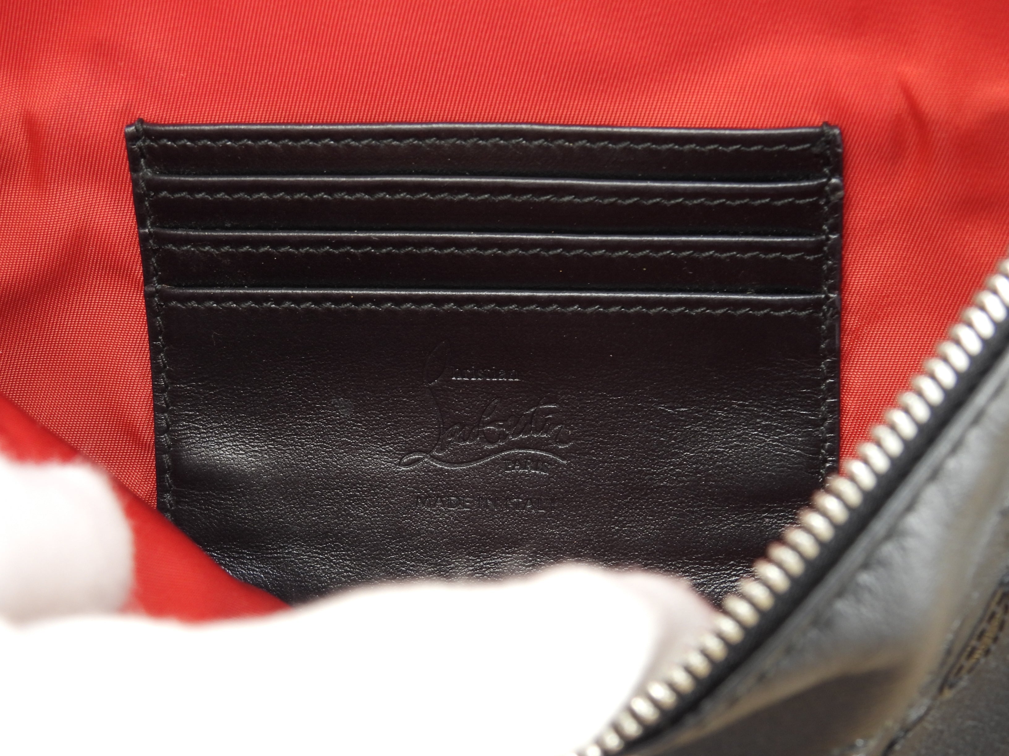 Christian Louboutin borsa a tracolla MarieJane in pelle nera e rossa @2