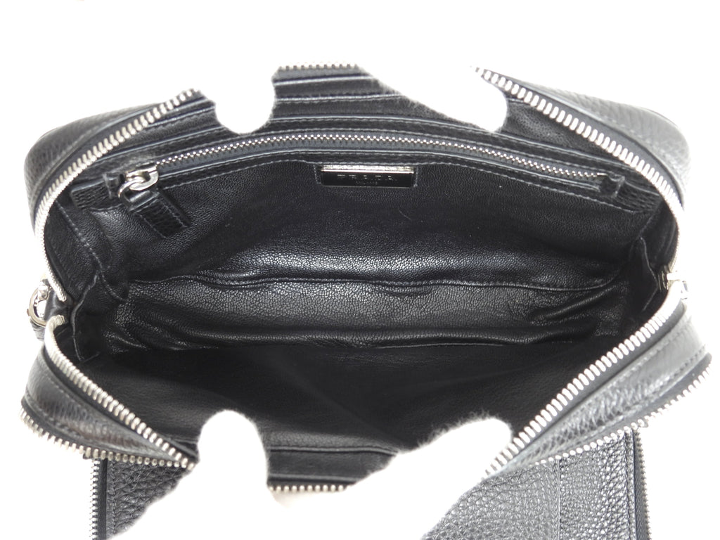 Prada borsetta uomo in pelle grigio/nero, portafoglio a pochette, clutch, ottime condizioni @31/F