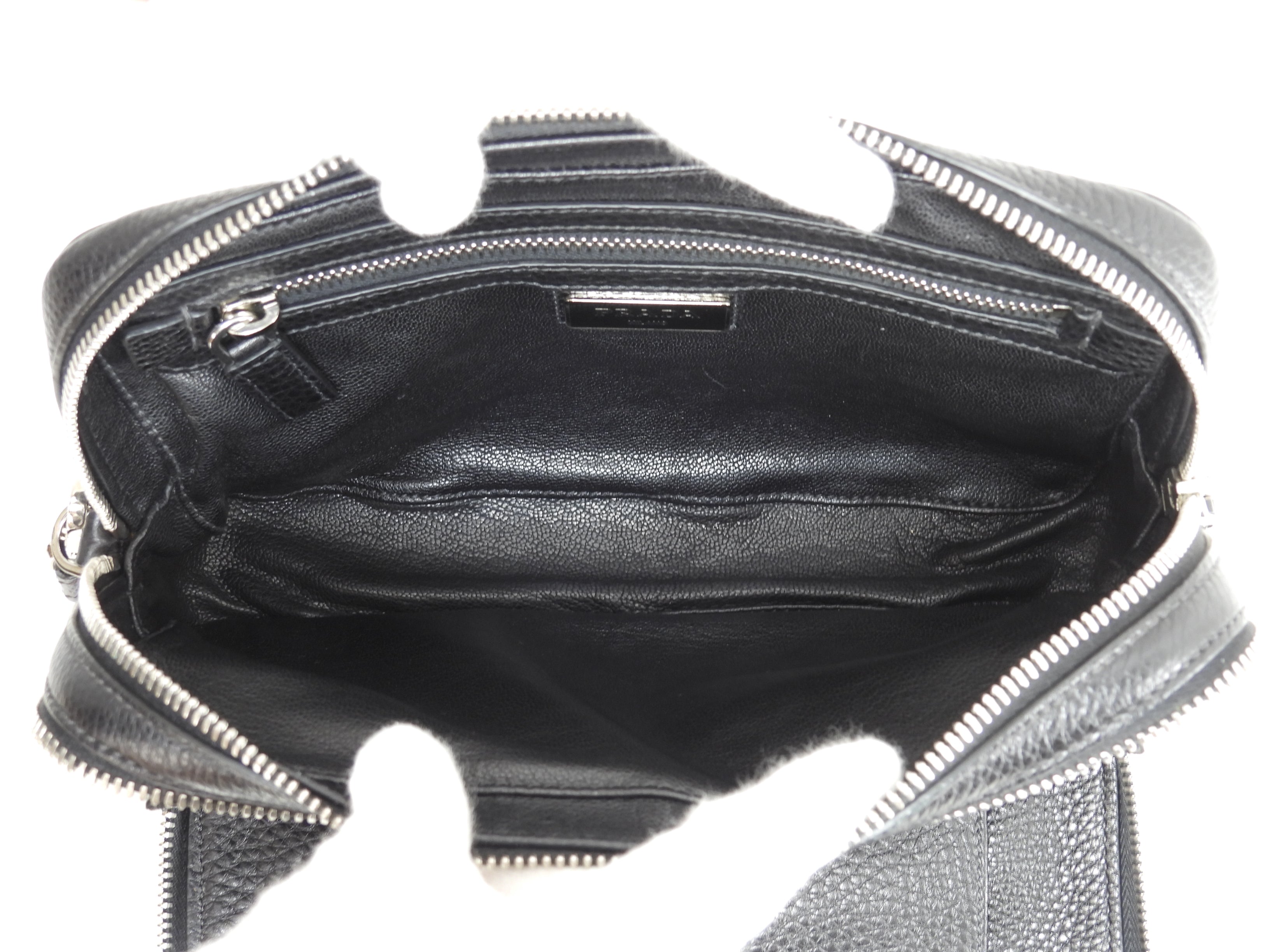 Prada borsetta uomo in pelle grigio/nero, portafoglio a pochette, clutch, ottime condizioni @31/F