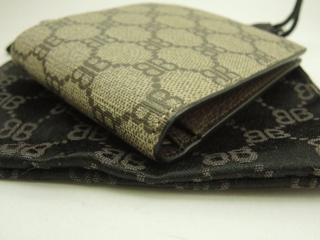 Gucci Balenciaga Portafoglio bi-fold Old BB grigio Uomo Portafoglio compatto Nuovo@ 6