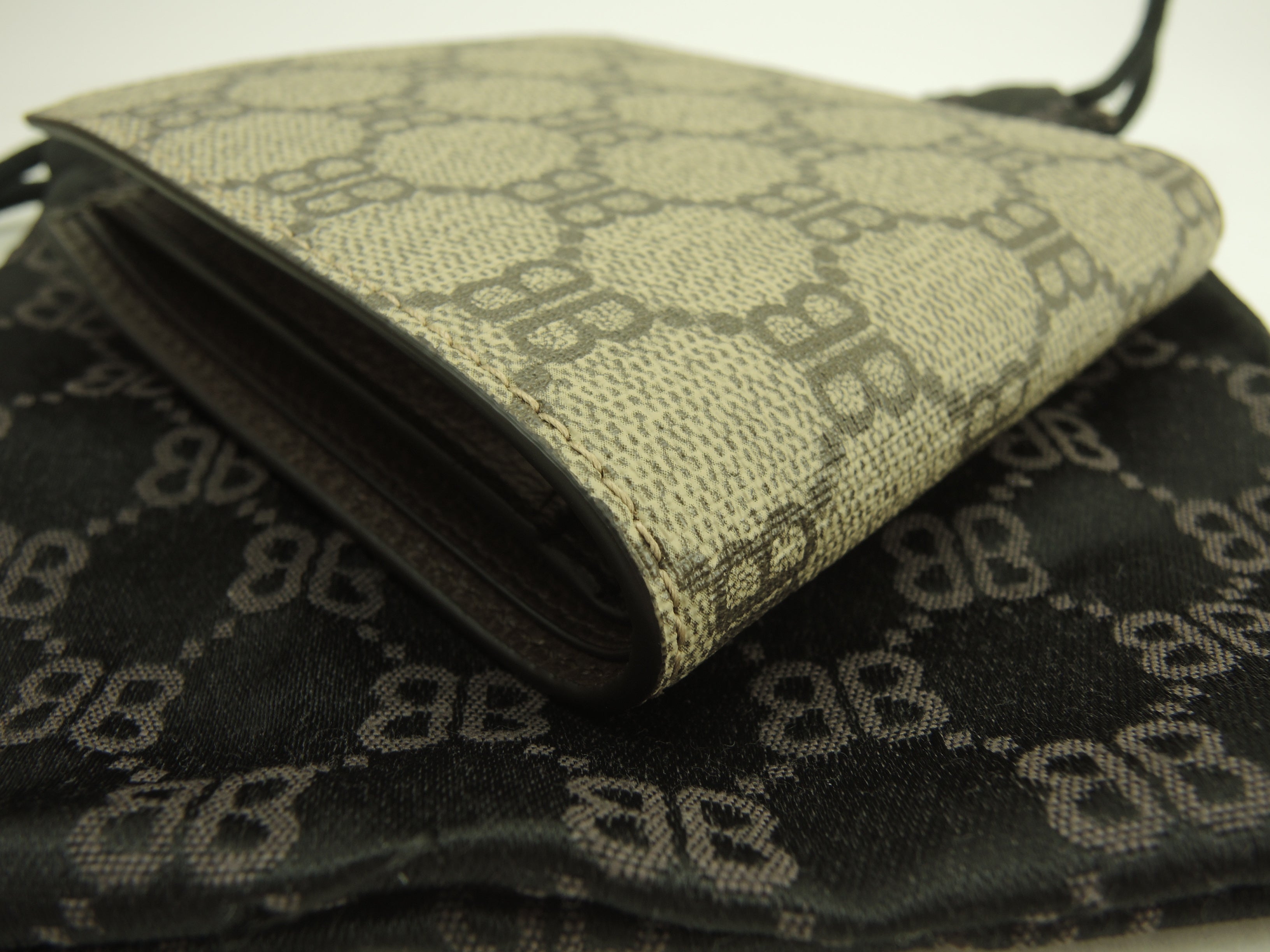 Gucci Balenciaga Portafoglio bi-fold Old BB grigio Uomo Portafoglio compatto Nuovo@ 6