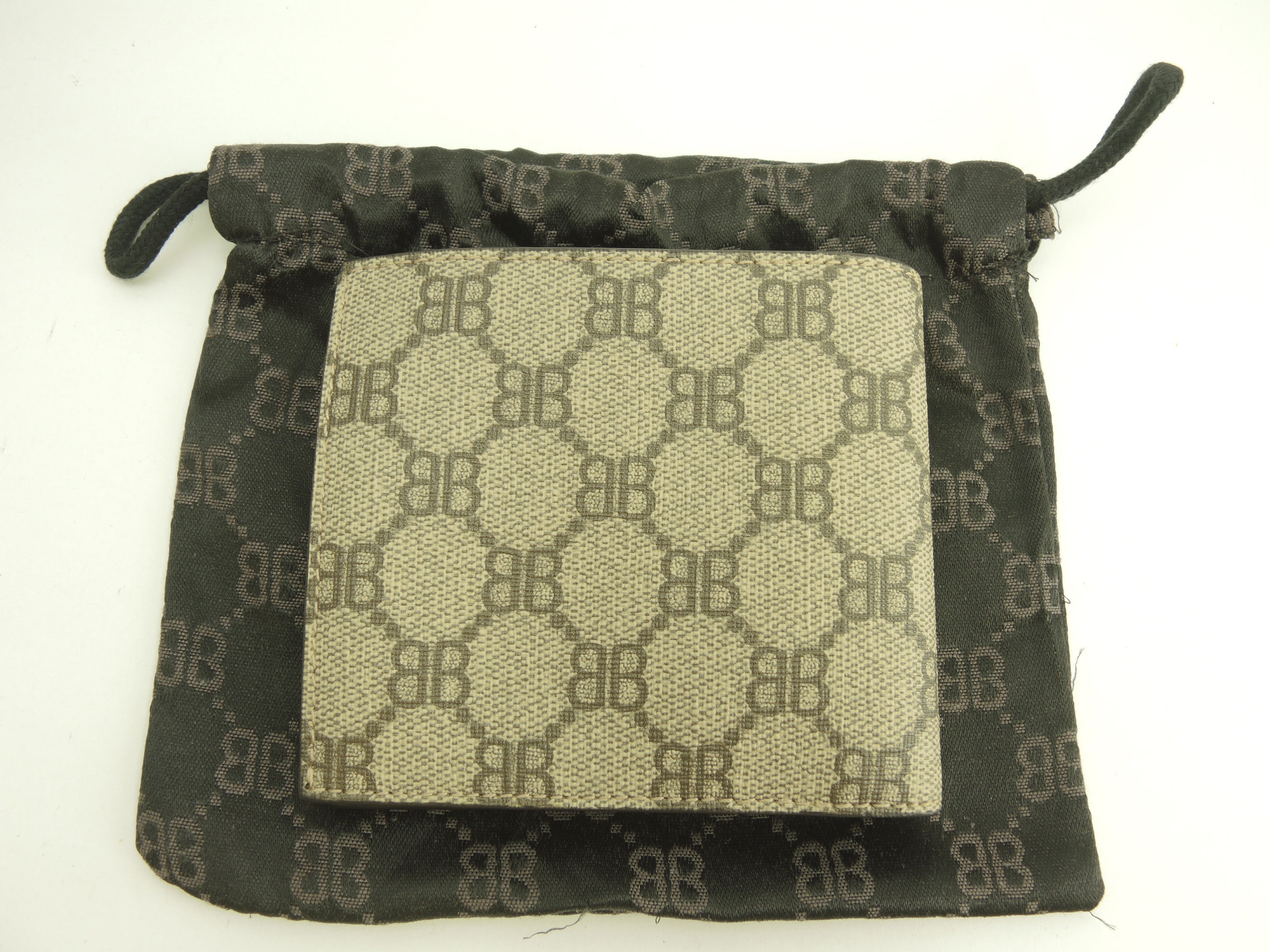 Gucci Balenciaga Portafoglio bi-fold Old BB grigio Uomo Portafoglio compatto Nuovo@ 6