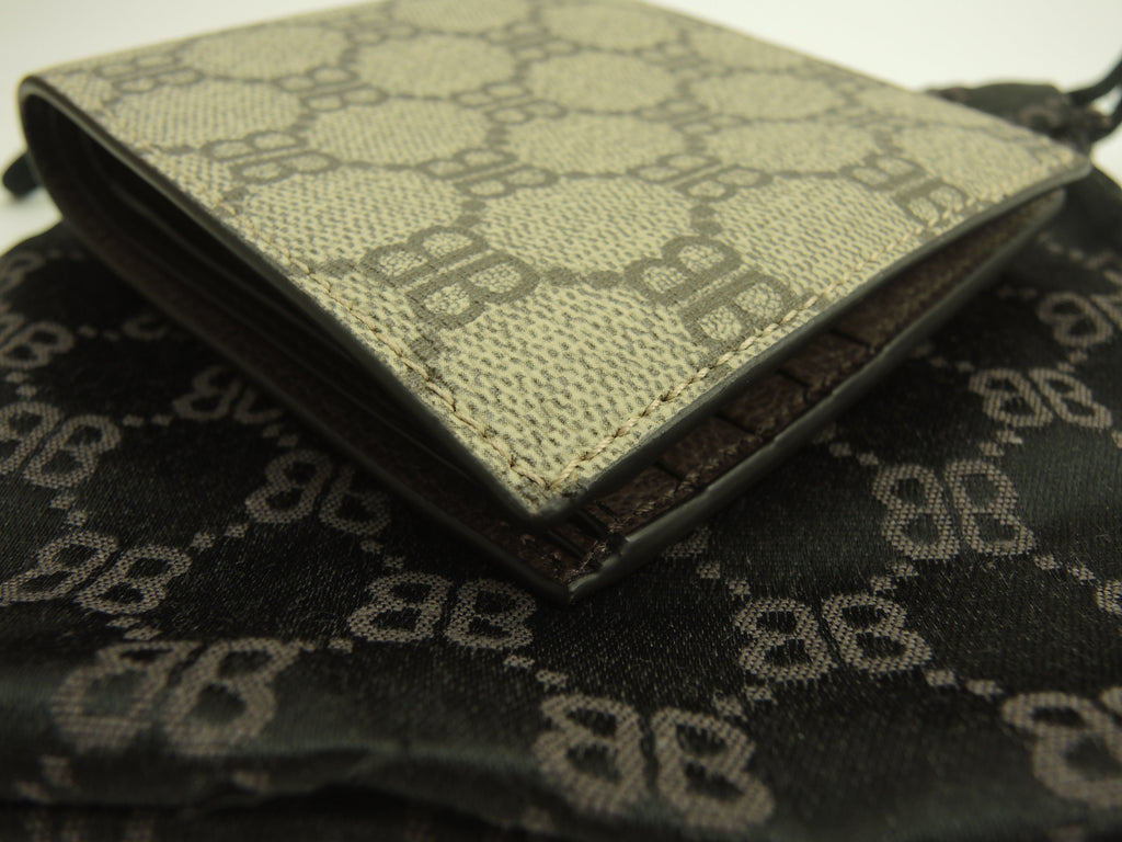 Gucci Balenciaga Portafoglio bi-fold Old BB grigio Uomo Portafoglio compatto Nuovo@ 6