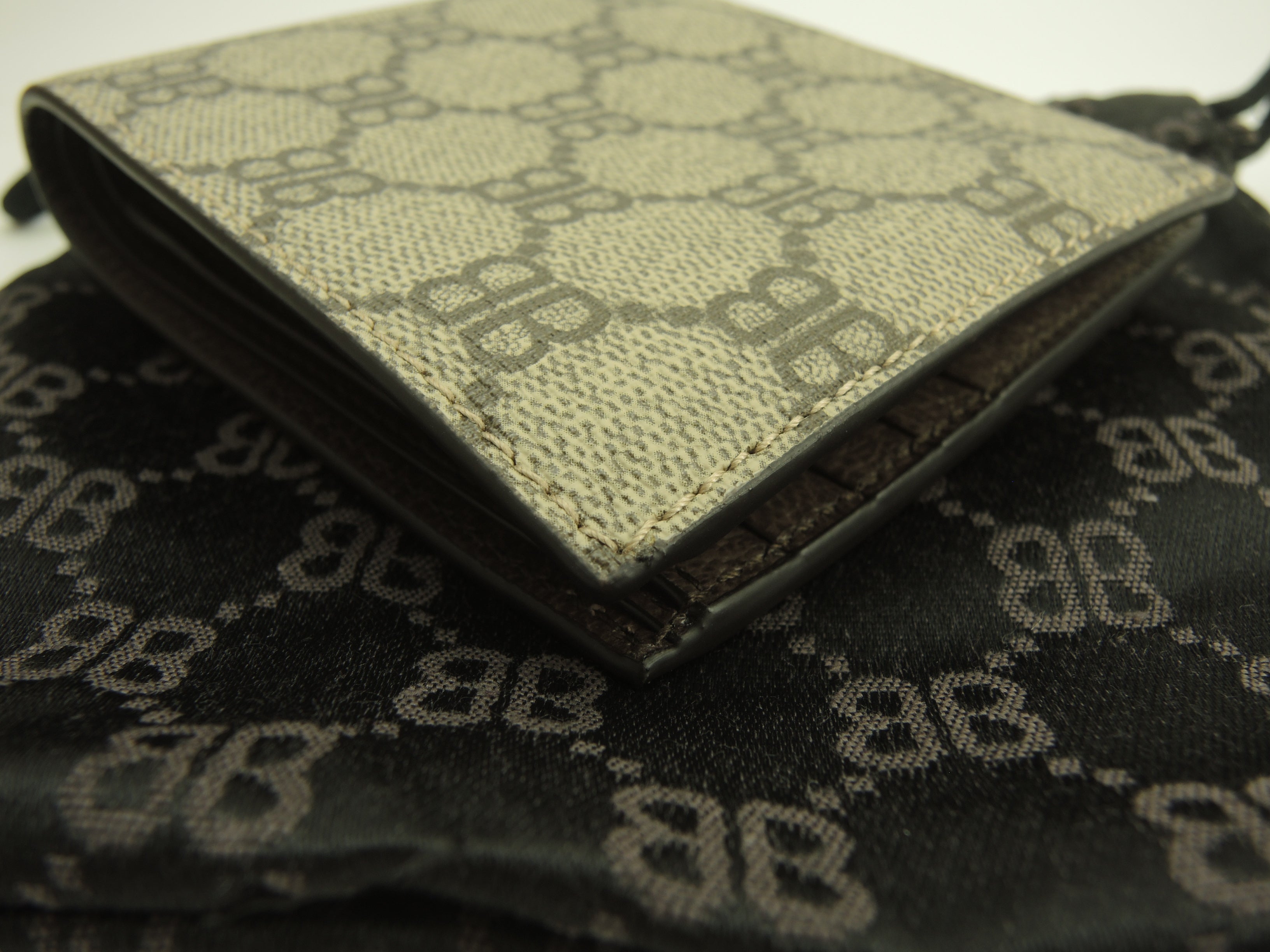 Gucci Balenciaga Portafoglio bi-fold Old BB grigio Uomo Portafoglio compatto Nuovo@ 6
