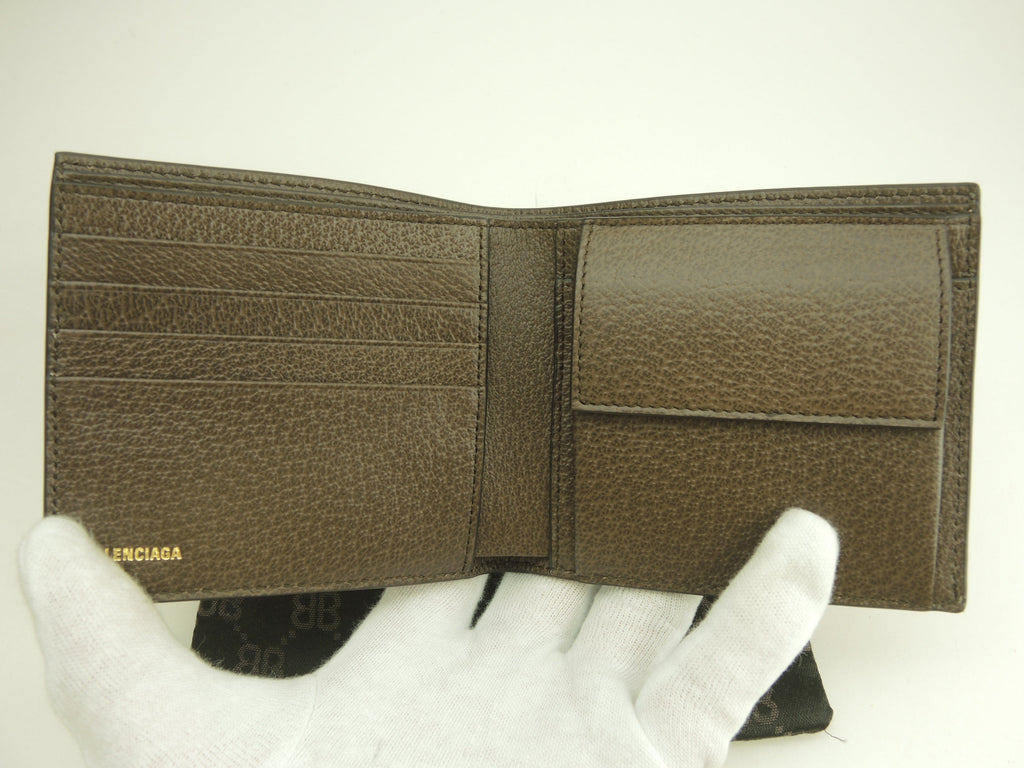 Gucci Balenciaga Portafoglio bi-fold Old BB grigio Uomo Portafoglio compatto Nuovo@ 6