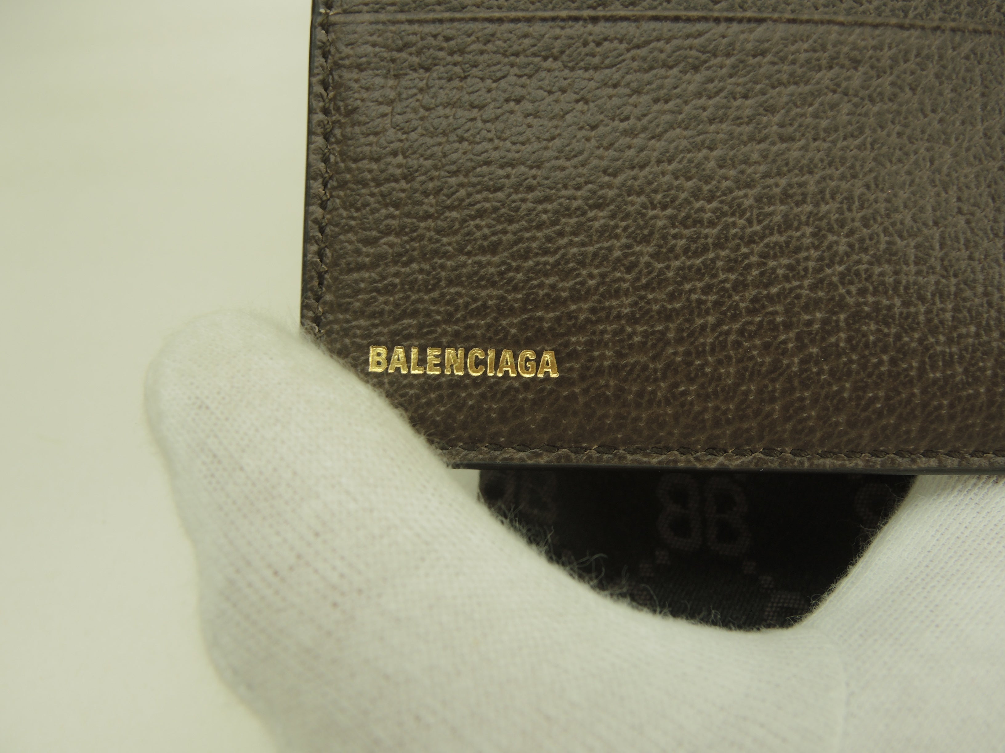 Gucci Balenciaga Portafoglio bi-fold Old BB grigio Uomo Portafoglio compatto Nuovo@ 6